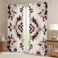 thumbnail image 2 of Manfei Rustic Aztec Blackout Curtains Set of 2 (52x84 Each),Boho bohemian Geometric Window Curtains,Lightpink Black Curtains and Drapes For Men Women,Luxury Bedroom Decor, 2 of 6