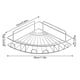thumbnail image 5 of Bewildely Organizador de esquina, estante de almacenamiento de baño de hierro, soporte de cocina Triangular montado en la pared para baño y cocina Juegos de accesorios de baño Blanco Bewildely HA004466-01, 5 of 6