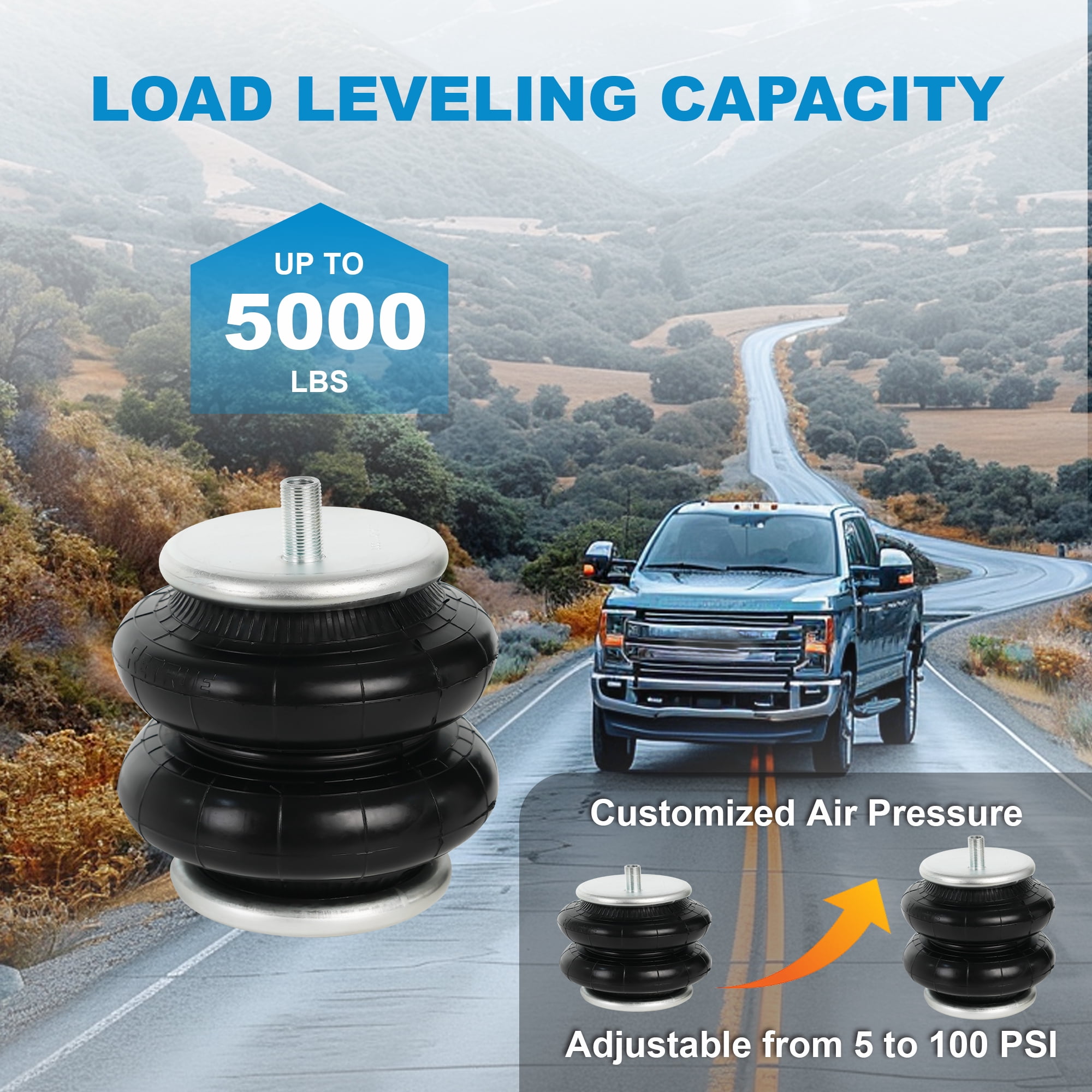 2011-2016 F250/F350 Rear Air Suspension Lift Kit 2011-2013 F450 Air Spring FORD