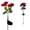 A003- Red, variant on 1 Pack Solar Peony Flower Stake Lights, Champagne Pink Artificial Floral Garden Lights for Outdoor Pathway Patio Yard Walkway Landscape Decorations