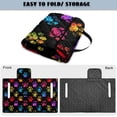 thumbnail image 5 of COEQINE Golf Cart Seat Cover Blanket Towel Accessories, Portable Foldable Design with Carry Handle, Universal Fit for EZGO/Yamaha/Club Car with 4 Pockets, Distressed Colorful Paw Print, 5 of 8