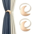 thumbnail image 1 of Paquete de 2 alzapaños para cortinas, alzapaños magnéticos para cortinas, soporte decorativo con forma de luna para decoración de ventanas, 1 of 5