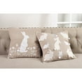thumbnail image 4 of Saro Lifestyle 6046.N18S 18 in. Square Embroidered Rabbit Throw Pillow, Natural, 4 of 4