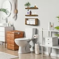 thumbnail image 4 of Sorbus Floating Shelves for Wall Set of 3 - Bathroom Shelves for Wall Storage, Over Toilet, Bedroom, Farmhouse, Wall Decor - 2 Floating Shelves with Invisible Brackets & 1 Rectangular Box, 4 of 7