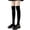 Black, variant on 2PC Knee High Sheer Socks Lightweight Breathable Polyester in Solid with Stretchable Regular Fit for Women for Summer Boots Skirts