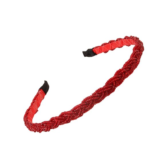 Aocisk Fashionable Headband for Women Non- Hair Band Stretchable Head Wrap Comfortable Daily Hair Accessories for All Seasons Red One Size