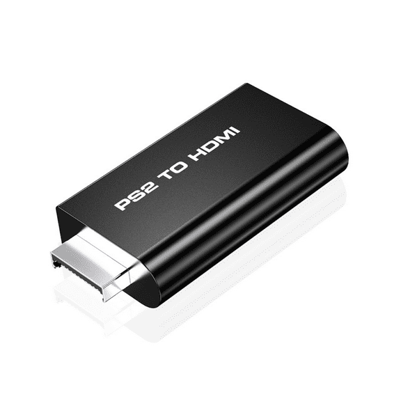 PS2 to HDMI Converter Adapter, Video Converter PS2 to HDMI Converter with 3.5mm Audio Output for HDTV HDMI Monitor Supports All PS2 Display Modes