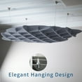 thumbnail image 4 of VIVO Dark Gray Acoustic Ceiling Waffle Panel, 4 of 8