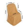 thumbnail image 3 of Efavormart 5PCS Gold Linen Polyester Folding Chair Cover Dinning Chair Slipcover For Wedding Party Event Banquet Catering, 3 of 11