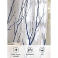 thumbnail image 6 of Sheer Curtains 45 Inch Length, Navy Blue Branches Semi Sheer Curtains Light Filtering Window Treatment, Modern Abstract Art Forest Silhouettes Privacy Voile Drapes for Living Room Bedroom 52x45 Inch, 6 of 7