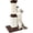 Brown, variant on Cat Scratching Post with Large Plush Perch, Sisal & Carpet Scratching Surfaces, Vertical Scratching Posts and Elevated Washable Bed for Indoor Cats, Beige