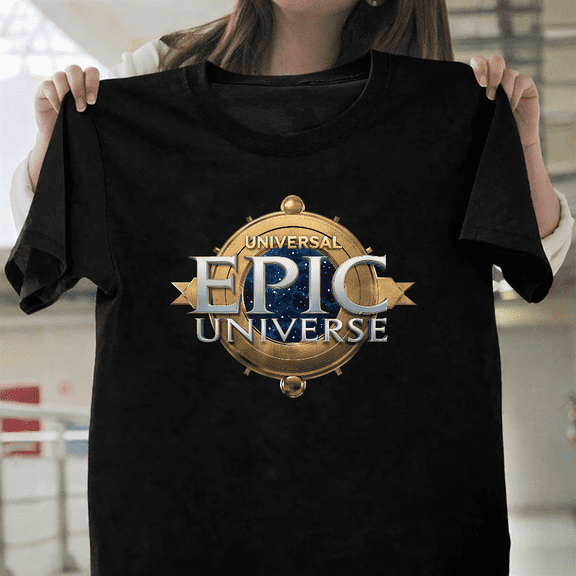 Universal Epic Universe Theme Park Orlando Park Unisex T-Shirt, up to size 3XL.