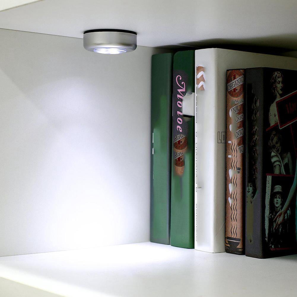 "Fashion Wall Light Kitchen Cabinet Closet Lighting Sticker Tap Touch Lamp( 3 Led ) ( Not Included Battery) "