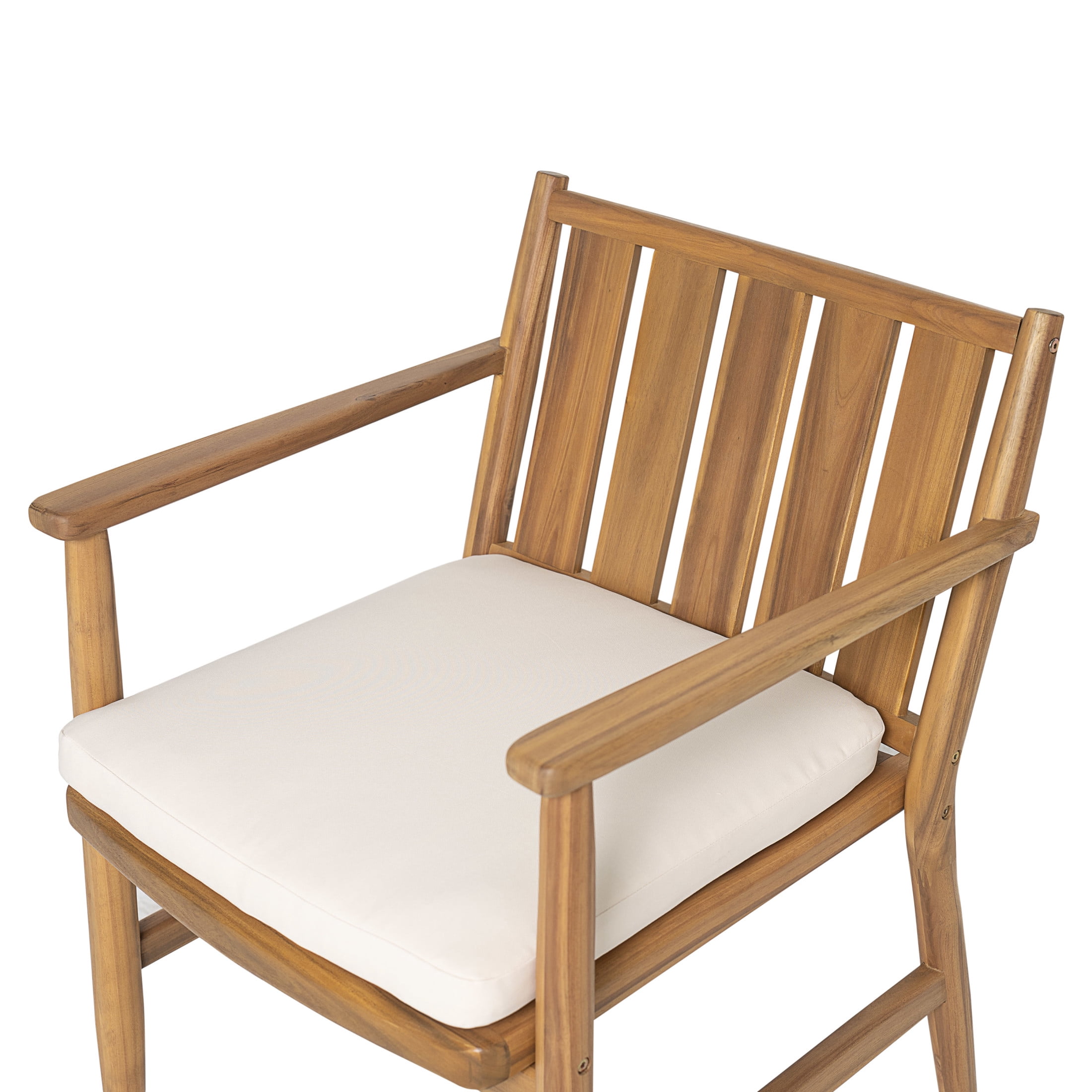Christopher Knight Home 7-Piece Coastal Outdoor Dining Set with Oval Table and Armchairs, Teak+Beige