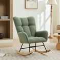 thumbnail image 6 of Rocking Armchair With Delicate Upholstery - Upholstered In Solid Wood Legs For Nursery, Bedroom, Living Room Modern Bedroom Chair Elegant And Nursery, 6 of 7