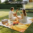 thumbnail image 4 of Outdoor Rug 5x8 ft Fall Thanksgiving Waterproof Outdoor Patio Rug Mat Non Slip Outside Area Rugs Carpet for RV,Camping,Porch,Deck,Pool,Balconybackyard,Orange Pumpkins Autumn Leaves Floral, 4 of 9