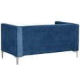 thumbnail image 6 of Morden Fort Contemporary Living Room Set Velvet Upholstered Accent Chair Loveseat Sofa Blue, 6 of 9