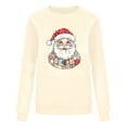 thumbnail image 4 of ShiShine Retro Santa Sweatshirt for Women Vintage Christmas Sweaters Crewneck Oversized Long Sleeve Tops, 4 of 5