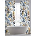thumbnail image 5 of Summer Ocean Sheer Curtains 84 Inch Long 2 Panels, Vintage Shell Starfish Conch Light Filtering Rod Pocket Curtains, Sheer Voile Drapes for Living Room Bedroom, 52"x84", 5 of 8