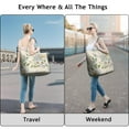 thumbnail image 4 of Flower Women's Large Weekend Travel Bag Moving Canvas Handbag Thick Double Layer Beach Weekend Travel Unisex Hospital Maternity Delivery with Toiletry Waterproof, 4 of 5