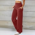 thumbnail image 2 of Women's Pants Plus Size Pull on Pants Stretchy Wide Leg Yoga Pants Flare Pants for Workout Running Athletic Activewear, 2 of 6