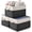 White&Black-3PCS, variant on Medium Canvas Storage Baskets White Grid-3PCS Fabric Organizing Bins