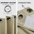 thumbnail image 7 of Deconovo Blackout Curtains with Silver Coating Noise Reducing Drapes 42x84 inch Beige Set of 2 Panels, 7 of 7
