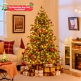 thumbnail image 2 of Costway 6 FT Artificial Christmas Tree with 590 Branch Tips 240 Warm White LED Lights, 2 of 10