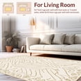 thumbnail image 2 of ODIKA 3'x5' Machine Washable Non-Slip Area Rug, Distressed Oriental Inspired Lattice with Abstract Floral High Traffic Rug, Gold, 241022, 2 of 7