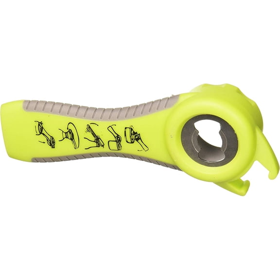 5 in 1 Jar Bottle Can, Lid Twist Off Gripper,Soft Grips Handle,Multifunction Opener, 5.6 inch Green-Grey