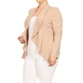 thumbnail image 2 of Women's Casual Stretch Comfort Open Front Draped Blazer Jacket, 2 of 4