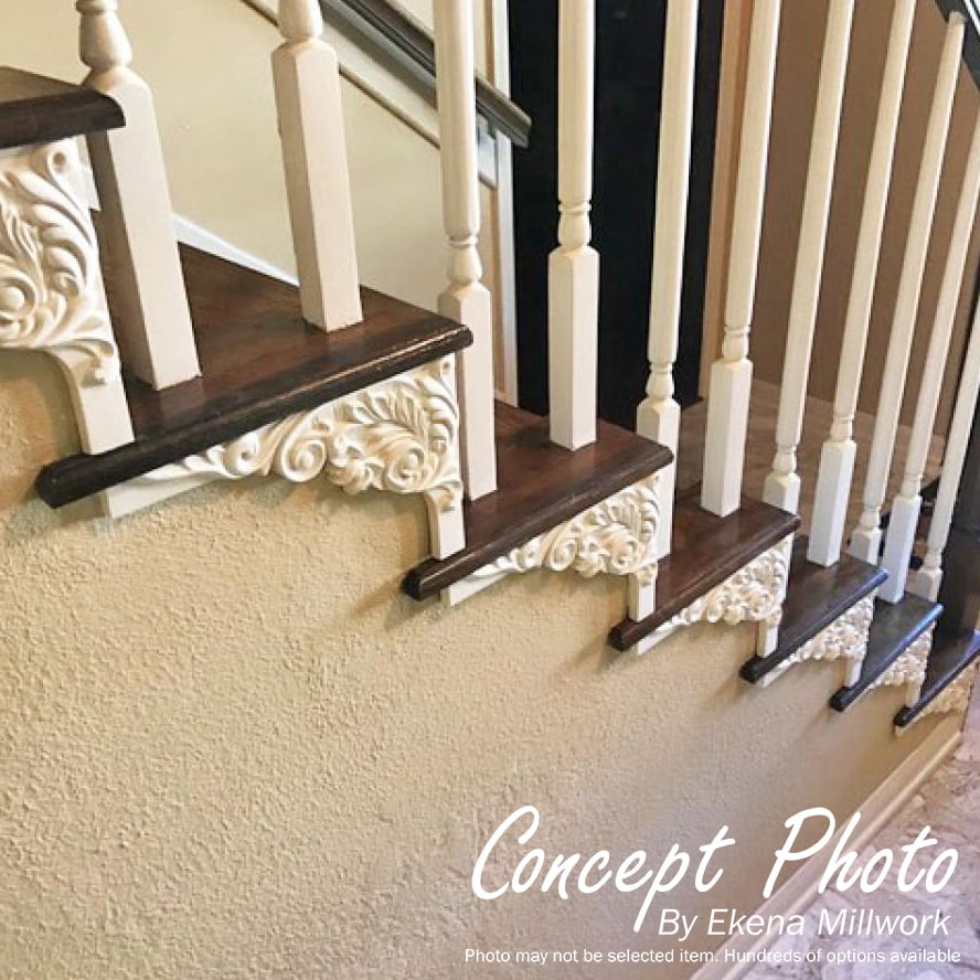 11 3 4 W X 7 7 8 H X 3 4 P Floral Large Stair Bracket Right Walmart Com Walmart Com