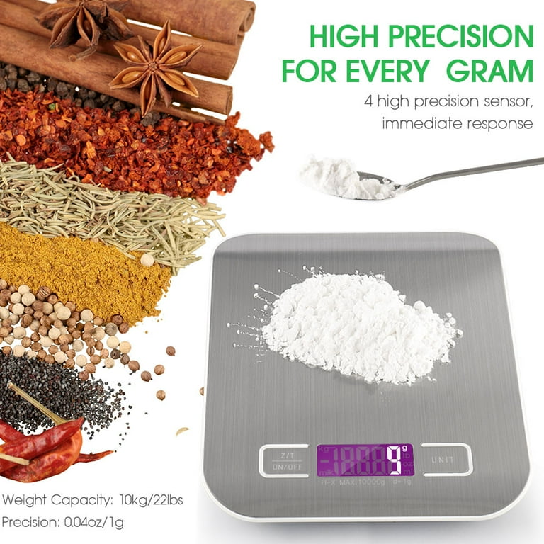 Rechargeable Digital Food Scale, USB Kitchen Scale with Back-Lit