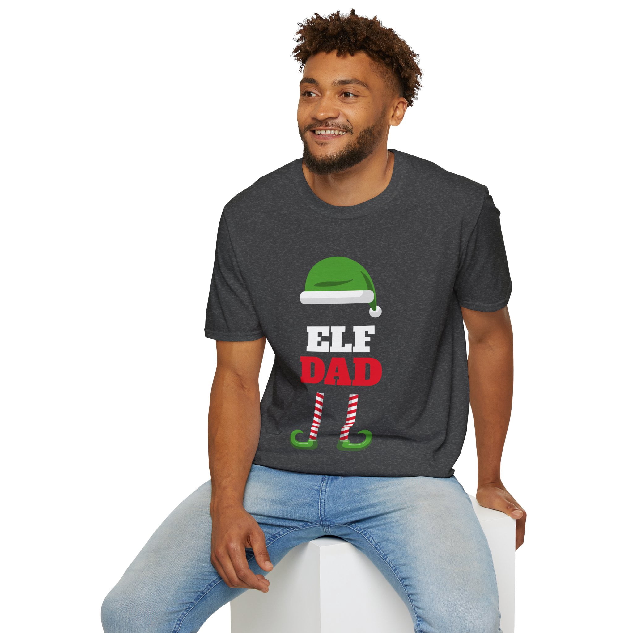 Funny Santa Elf Dad Christmas Holiday Men's Tshirt