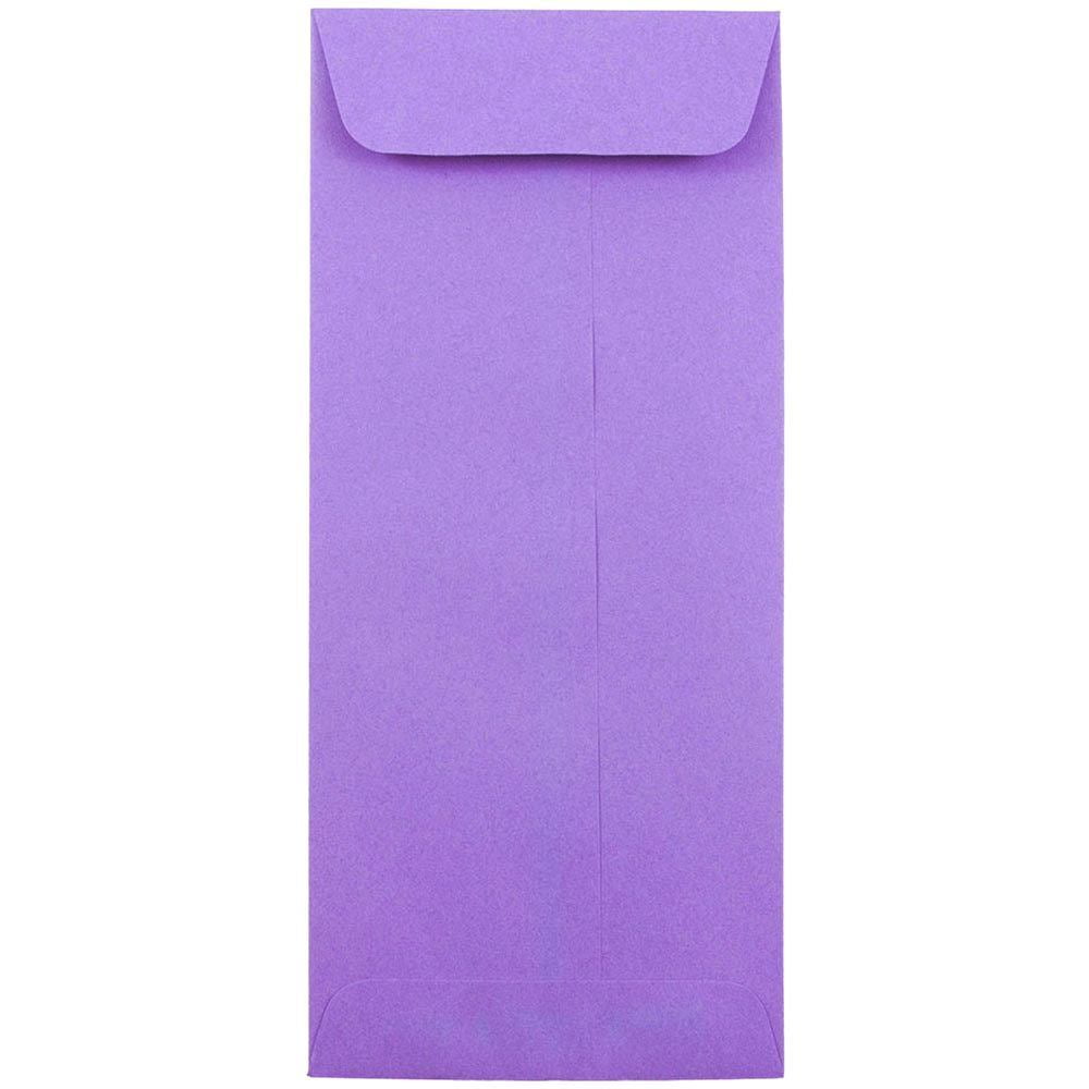 JAM 10 Policy Business Colored Envelopes, 4 1/8 x 9 1/2, Violet Purple