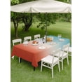 thumbnail image 4 of Outdoor Tablecloth with Umbrella Hole for Patio/Picnic/Party/Camping, Red Light Blue Ombre Waterproof Table Cloth Rectangle Table Cover Washable, Abstract Modern Art Aesthetics (52"x 70"), 4 of 8