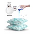 thumbnail image 6 of Outdoor Pillows Waterproof, Teal Green Coastal Throw Pillows with Inserts Included, Summer Nautical Ocean Beach Indoor Outdoor Decorative Lumbar Pillow for Bed/Couch/Patio 12"x20", 2Pcs, 6 of 8