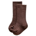 thumbnail image 1 of SAYOO Toddler Baby Medium Tube Socks, Solid Color Ribbed Knit Knee High Socks Seamless Uniform Stockings(0-3 Years), 1 of 3