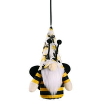 RUIG Bumble Bee Gnome Plush -‌Glowing Gnome Decor, Handmade Swedish Tomte Elf World Bee Day Decor Holiday Present Gift, Hanging Plush Gnomes for Spring Kitchen, Garden, or Party Lights