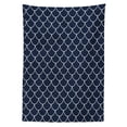 thumbnail image 3 of Ambesonne Nautical Tablecloth Rectangular Table Cover, Ocean Waves Sea Shell, 60"x90", Indigo White, 3 of 4