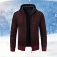thumbnail image 4 of Mens Cardigan Sweaters Long Sleeve Funny Print Shirts Soft Comfy Loungewear Winter Clothes with Zipper, , Size L, 4 of 5