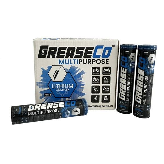 Wheel Bearing Grease Tube Lithium Complex | High Temp | Axle | Automotive | Tractor | Grease Cartridge for Grease Gun | Ball Joint | Marine | Blue | Case of Grease 10 Tubes | NLGI 2 | Multipurpose