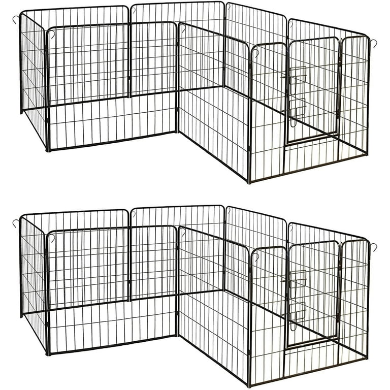 ALEKO Heavy Duty Pet Playpen Dog Kennel Pen Exercise Cage Fence 16 Panel