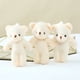 thumbnail image 4 of 10cm Cute Mini Teddy Bear Dolls White Bear Plush Toys Animal Stuffed Doll Keychain Pendant Party Wedding Bouquet Decoration Gift, 4 of 5