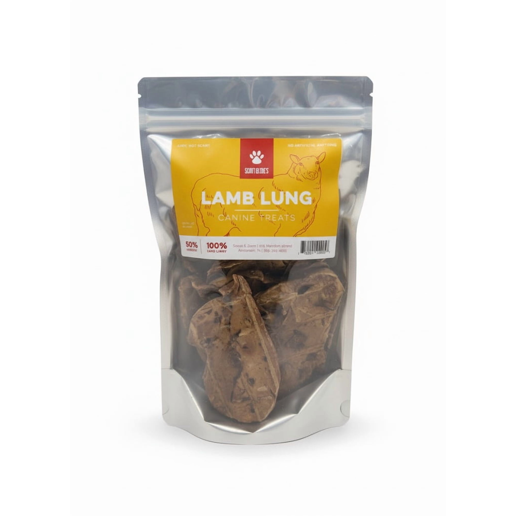 Scout & Zoe's: Lamb Lung - 3oz Dog Treats, Freeze-Dried, Single Ingredient, High Protein, Low Fat, Crunchy Pet Chews, Snack & Reward, USA Sourced