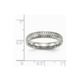 thumbnail image 6 of Stainless Steel Polished Textured Ring Size: 11; for Adults and Teens; for Women and Men, 6 of 6
