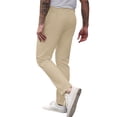 thumbnail image 4 of LODIENY Men Golf Dress Pants Stretch Slim Fit Casual Trouser Button Waist Slacks for Men Straight Leg Lightweight Trousers with Pockets Khaki XL, 4 of 9