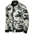 thumbnail image 4 of 9 Crowns Men's Camoflage Bomber Military Flight Field Camo Quilted Jacket (Medium, White Camo), 4 of 5