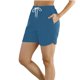 thumbnail image 1 of Pantalones deportivos de mujer de cintura media y color liso: cintura elástica, corte estilizante, ropa informal para el día a día, fiestas y vacaciones, mezcla de poliéster y spandex., 1 of 4