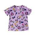 thumbnail image 1 of Cathalem T-shirts Décontractés à Manches Courtes pour Filles, Col Rond, Blanc Cassé S, 1 of 5